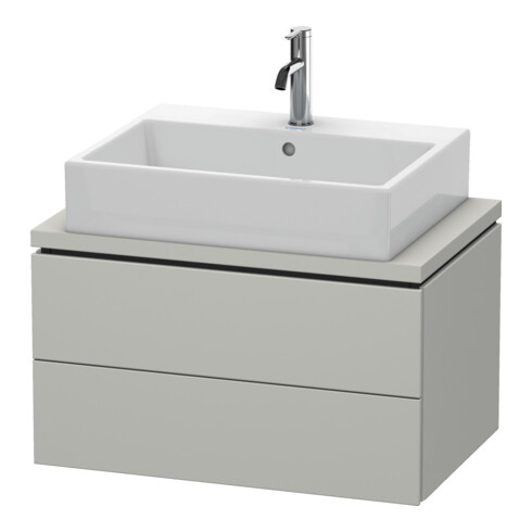Duravit Meuble sous-lavabo Compact L-Cube 72x47,7 cm, gris béton, 2 tiroirs