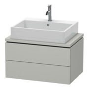 Duravit Meuble sous-lavabo Compact L-Cube 72x47,7 cm, gris béton, 2 tiroirs