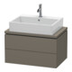 Duravit Meuble sous-lavabo Compact L-Cube 72x47,7 cm, gris mat, 2 tiroirs-1