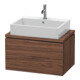 Duravit Meuble sous lavabo Compact L-Cube 72x47,7 cm, noyer foncé, pour console, 2 tiroirs-1