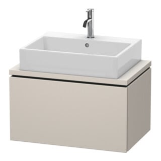 Duravit Meuble sous lavabo Compact L-Cube 72x47,7 cm, taupe mat, avec console, 1 tiroir