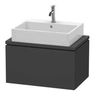 Duravit Meuble sous-lavabo Compact L-Cube 72x47,7cm, graph ma, avec console, 1 tiroir