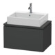 Duravit Meuble sous-lavabo Compact L-Cube 72x47,7cm, graph ma, avec console, 1 tiroir-1
