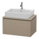 Duravit Meuble sous-lavabo Compact L-Cube 72x47,7cm, lin, pour console, 1 tiroir-1
