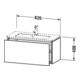 Duravit Meuble sous-lavabo Compact L-Cube 82x39,1 cm, bas, 1 tiroir, suspendu