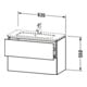 Duravit Meuble sous lavabo Compact L-Cube 82x39,1 cm, beige, 2 tiroirs, suspendu