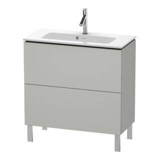 Duravit Meuble sous lavabo Compact L-Cube 82x39,1 cm, béton gris, 2 tiroirs, sur pied