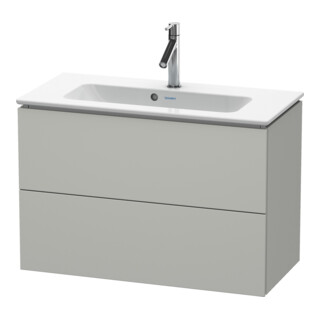 Duravit Meuble sous lavabo Compact L-Cube 82x39,1 cm, béton gris, 2 tiroirs, suspendu