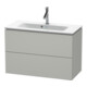 Duravit Meuble sous lavabo Compact L-Cube 82x39,1 cm, béton gris, 2 tiroirs, suspendu-1