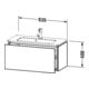Duravit Meuble sous-lavabo Compact L-Cube 82x39,1 cm, blanc brillant, 1 tiroir, suspendu