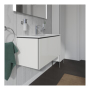 Duravit Meuble sous-lavabo Compact L-Cube 82x39,1 cm, blanc brillant, 1 tiroir, suspendu-2