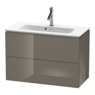 Duravit Meuble sous lavabo Compact L-Cube 82x39,1 cm, blanc brillant, 2 tiroirs, suspendu