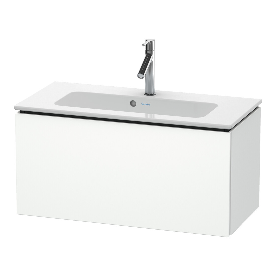 Duravit Meuble sous lavabo Compact L-Cube 82x39,1 cm, blanc mat, 1 tiroir, suspendu
