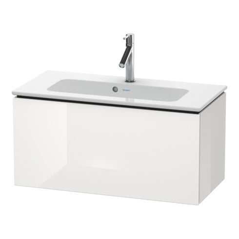Duravit Meuble sous lavabo Compact L-Cube 82x39,1 cm, blanc mat, 1 tiroir, suspendu