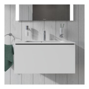 Duravit Meuble sous lavabo Compact L-Cube 82x39,1 cm, blanc mat, 1 tiroir, suspendu-4