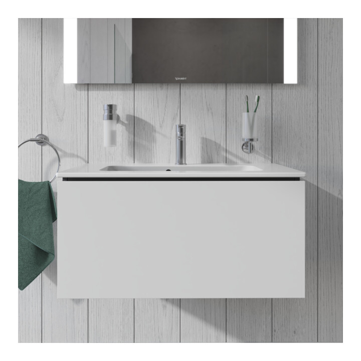 Duravit Meuble sous lavabo Compact L-Cube 82x39,1 cm, blanc mat, 1 tiroir, suspendu