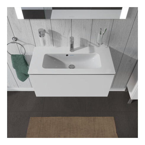 Duravit Meuble sous lavabo Compact L-Cube 82x39,1 cm, blanc mat, 1 tiroir, suspendu