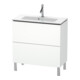 Duravit Meuble sous-lavabo Compact L-Cube 82x39,1 cm, blanc mat, 2 tiroirs, debout-1