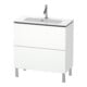 Duravit Meuble sous lavabo Compact L-Cube 82x39,1 cm, blanc mat, 2 tiroirs, sur pied-1
