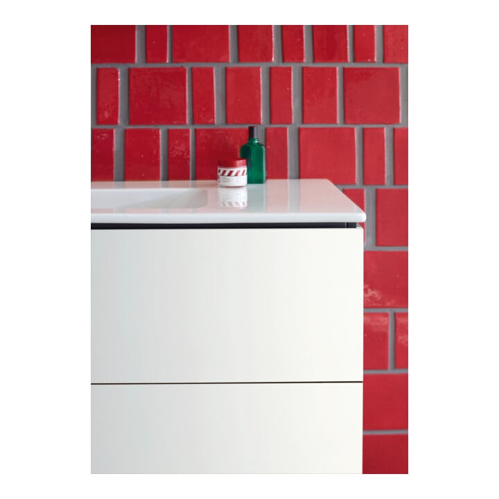 Duravit Meuble sous lavabo Compact L-Cube 82x39,1 cm, blanc mat, 2 tiroirs, sur pied