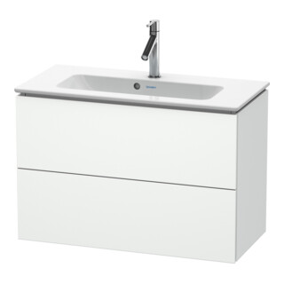 Duravit Meuble sous-lavabo Compact L-Cube 82x39,1 cm, blanc mat, 2 tiroirs, suspendu