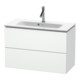 Duravit Meuble sous-lavabo Compact L-Cube 82x39,1 cm, blanc mat, 2 tiroirs, suspendu-1
