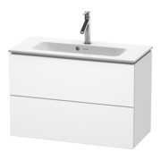 Duravit Meuble sous-lavabo Compact L-Cube 82x39,1 cm, blanc mat, 2 tiroirs, suspendu