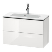 Duravit Meuble sous-lavabo Compact L-Cube 82x39,1 cm, blanc mat, 2 tiroirs, suspendu-3