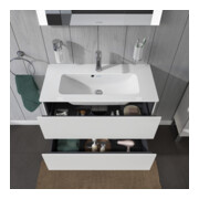 Duravit Meuble sous-lavabo Compact L-Cube 82x39,1 cm, blanc mat, 2 tiroirs, suspendu-4
