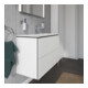 Duravit Meuble sous-lavabo Compact L-Cube 82x39,1 cm, blanc mat, 2 tiroirs, suspendu