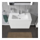 Duravit Meuble sous-lavabo Compact L-Cube 82x39,1 cm, blanc mat, 2 tiroirs, suspendu
