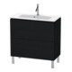 Duravit Meuble sous lavabo Compact L-Cube 82x39,1 cm, blanc œuf, 2 tiroirs, sur pied-1
