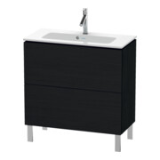 Duravit Meuble sous lavabo Compact L-Cube 82x39,1 cm, blanc œuf, 2 tiroirs, sur pied-1