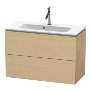 Duravit Meuble sous-lavabo Compact L-Cube 82x39,1 cm, blanc œuf, 2 tiroirs, suspendu