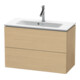 Duravit Meuble sous-lavabo Compact L-Cube 82x39,1 cm, blanc œuf, 2 tiroirs, suspendu-1