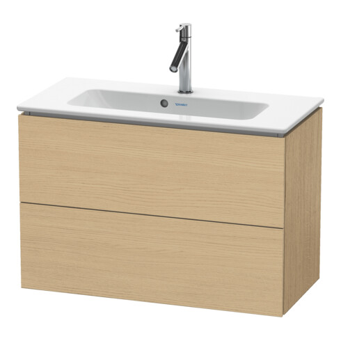 Duravit Meuble sous-lavabo Compact L-Cube 82x39,1 cm, blanc œuf, 2 tiroirs, suspendu