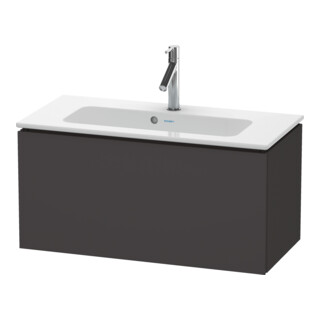 Duravit Meuble sous-lavabo Compact L-Cube 82x39,1 cm, graphite mat, 1 tiroir, suspendu