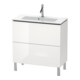 Duravit Meuble sous-lavabo Compact L-Cube 82x39,1 cm, graphite mat, 2 tiroirs, debout-2