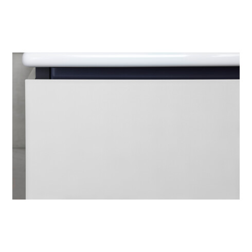 Duravit Meuble sous-lavabo Compact L-Cube 82x39,1 cm, graphite mat, 2 tiroirs, debout