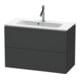 Duravit Meuble sous-lavabo Compact L-Cube 82x39,1 cm, graphite mat, 2 tiroirs, suspendu-1
