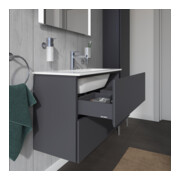 Duravit Meuble sous-lavabo Compact L-Cube 82x39,1 cm, graphite mat, 2 tiroirs, suspendu-4