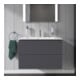 Duravit Meuble sous-lavabo Compact L-Cube 82x39,1 cm, graphite mat, 2 tiroirs, suspendu