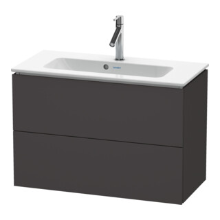 Duravit Meuble sous lavabo Compact L-Cube 82x39,1 cm, graphite mat, 2 tiroirs, suspendu