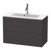 Duravit Meuble sous lavabo Compact L-Cube 82x39,1 cm, graphite mat, 2 tiroirs, suspendu
