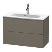 Duravit Meuble sous-lavabo Compact L-Cube 82x39,1 cm, gris mat, 2 tiroirs, suspendu-1