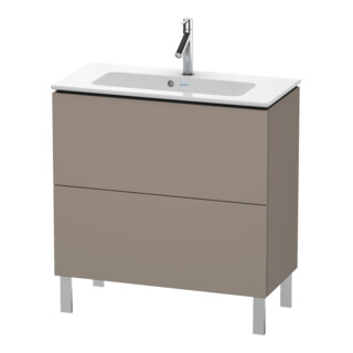 Duravit Meuble sous-lavabo Compact L-Cube 82x39,1 cm, mat, 2 tiroirs, debout