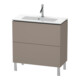 Duravit Meuble sous-lavabo Compact L-Cube 82x39,1 cm, mat, 2 tiroirs, debout-1