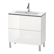 Duravit Meuble sous-lavabo Compact L-Cube 82x39,1 cm, mat, 2 tiroirs, debout-2