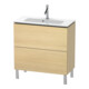 Duravit Meuble sous lavabo Compact L-Cube 82x39,1 cm, méd. chêne, 2 tiroirs, à poser-1