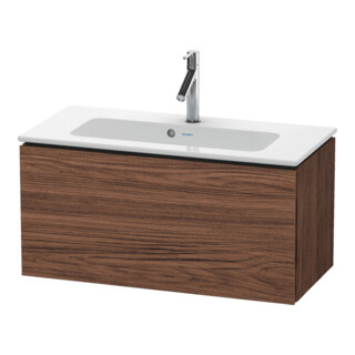 Duravit Meuble sous lavabo Compact L-Cube 82x39,1 cm, noyer foncé, 1 tiroir, suspendu